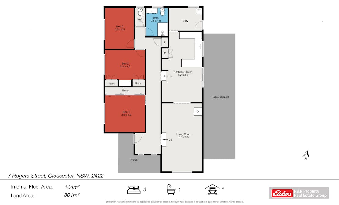 7 Rogers Street, Gloucester, NSW, 2422 - Floorplan 1