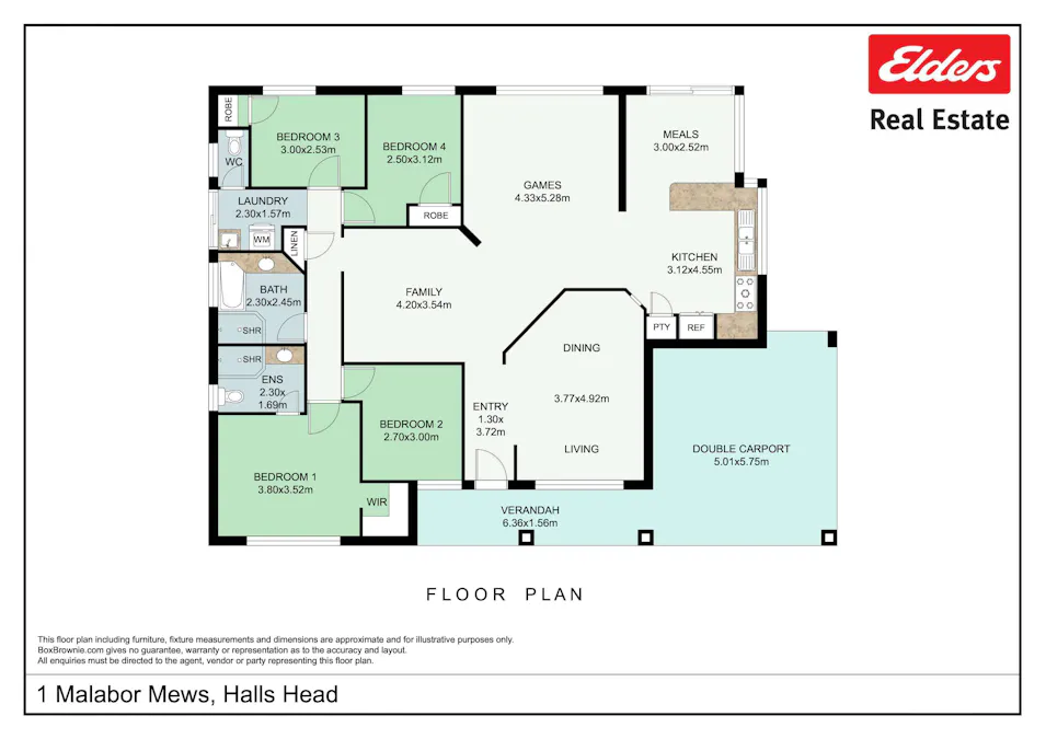 1 Malabor Mews, Halls Head, WA, 6210 - Floorplan 1