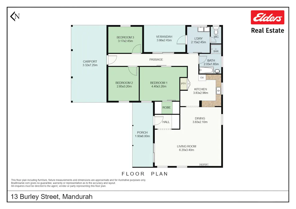 13 Burley Street, Mandurah, WA, 6210 - Floorplan 1