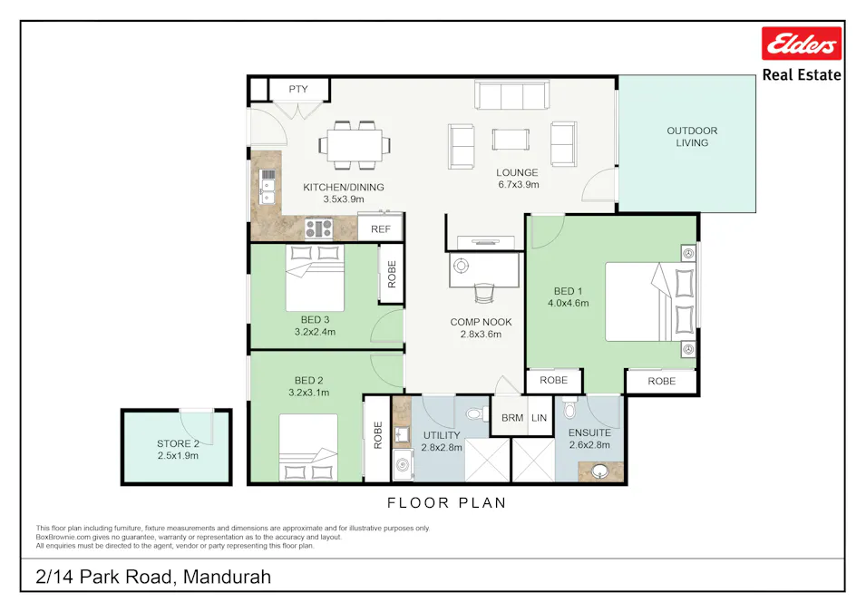 2/14 Park Road, Mandurah, WA, 6210 - Floorplan 1