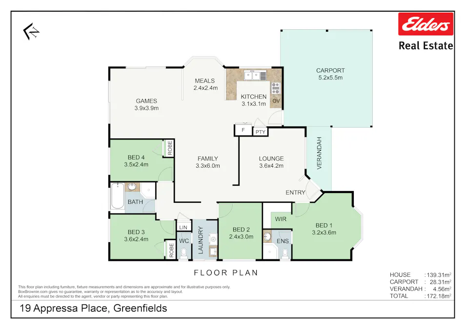19 Appressa Place, Greenfields, WA, 6210 - Floorplan 1