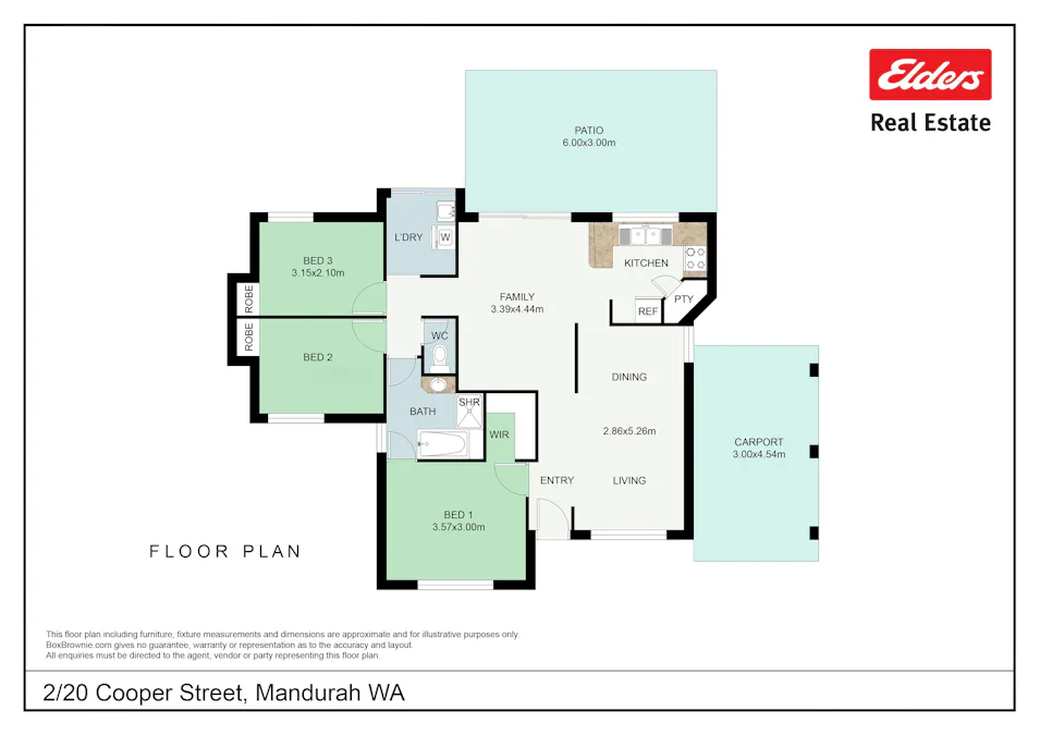 2/20 Cooper Street, Mandurah, WA, 6210 - Floorplan 1