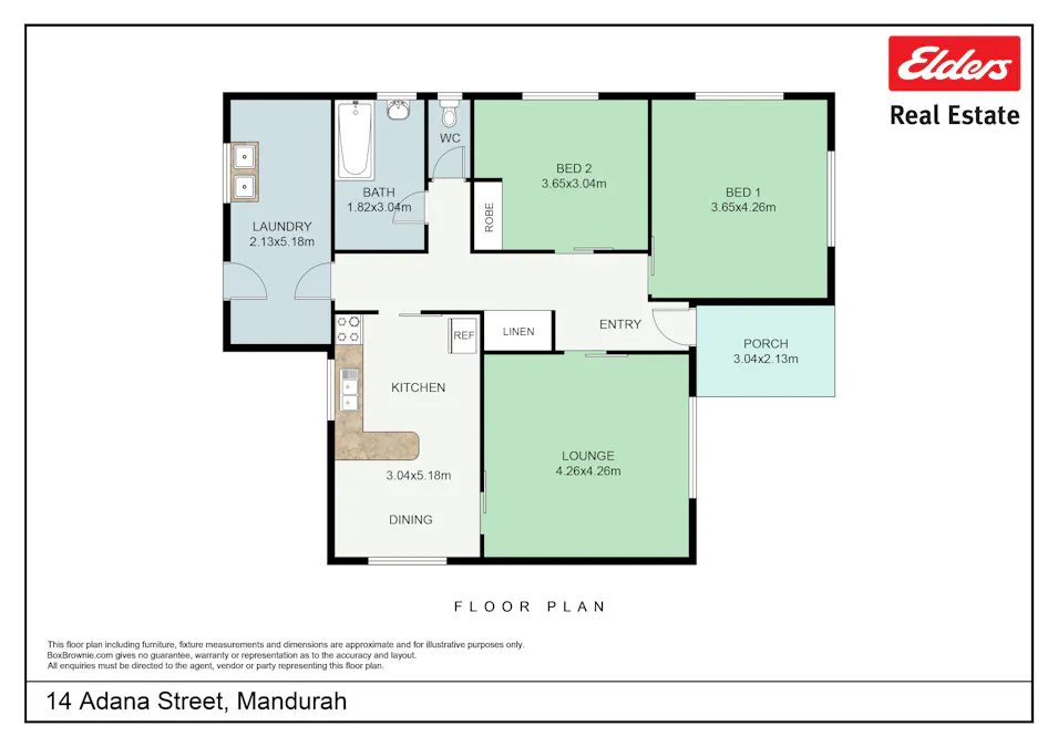 14 Adana Street, Mandurah, WA, 6210 - Floorplan 1