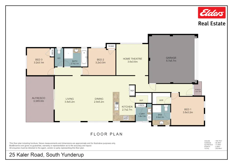 25 Kaler Road, South Yunderup, WA, 6208 - Floorplan 1