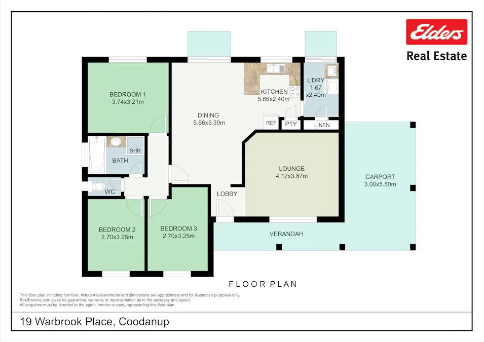 19 Warbrook Place, Coodanup, WA, 6210 - Floorplan 1
