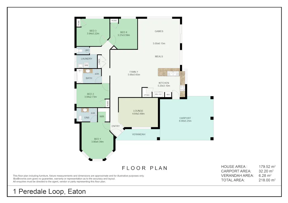 1 Perendale Loop, Eaton, WA, 6232 - Floorplan 1