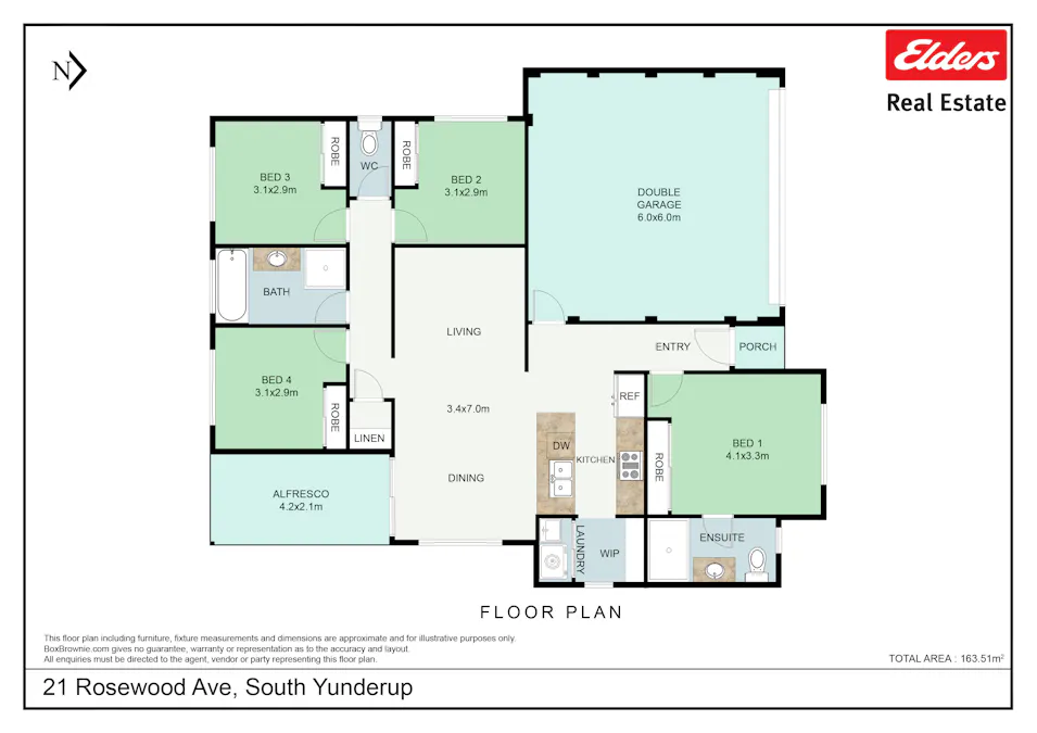 21 Rosewood Avenue, South Yunderup, WA, 6208 - Floorplan 1