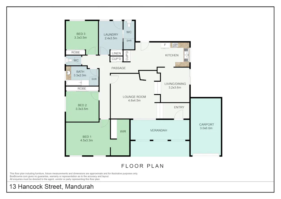 13 Hancock Street, Mandurah, WA, 6210 - Floorplan 1